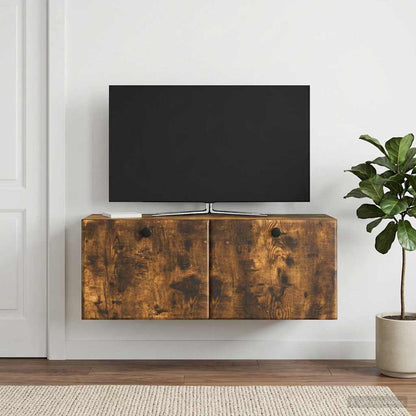 Nástěnná Tv Skříň 78,5 X 31 X 30 Cm Kouřový Dub