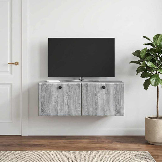 Nástěnná Tv Skříň 78,5 X 31 X 30 Cm Šedý Sonoma