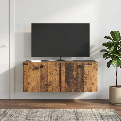 Nástěnná Tv Skříň 78,5 X 31 X 30 Cm Staré Dřevo