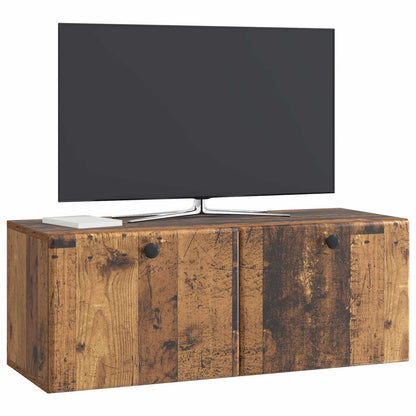 Nástěnná Tv Skříň 78,5 X 31 X 30 Cm Staré Dřevo
