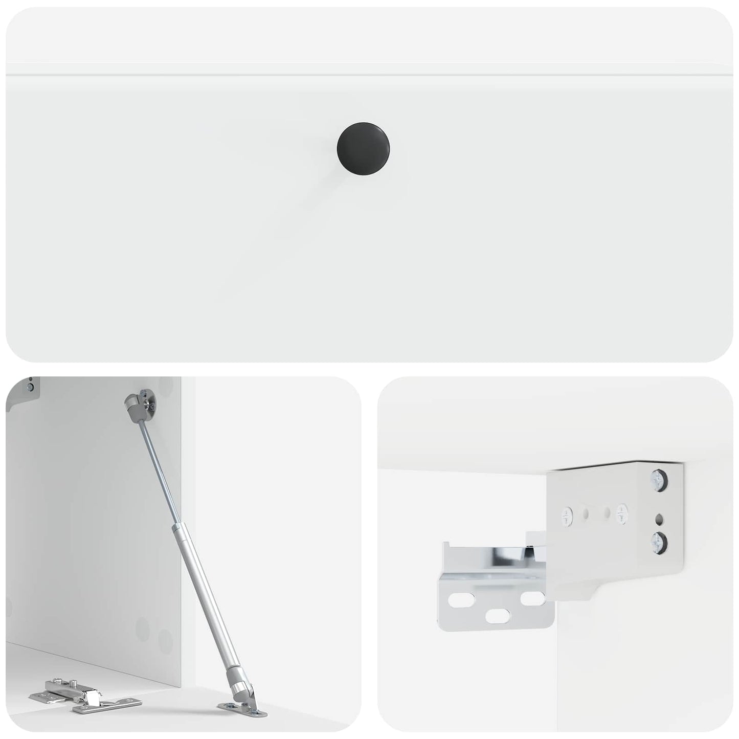 Nástěnná Tv Skříň 98 X 31 X 30 Cm Bílá Kompozitní Dřevo