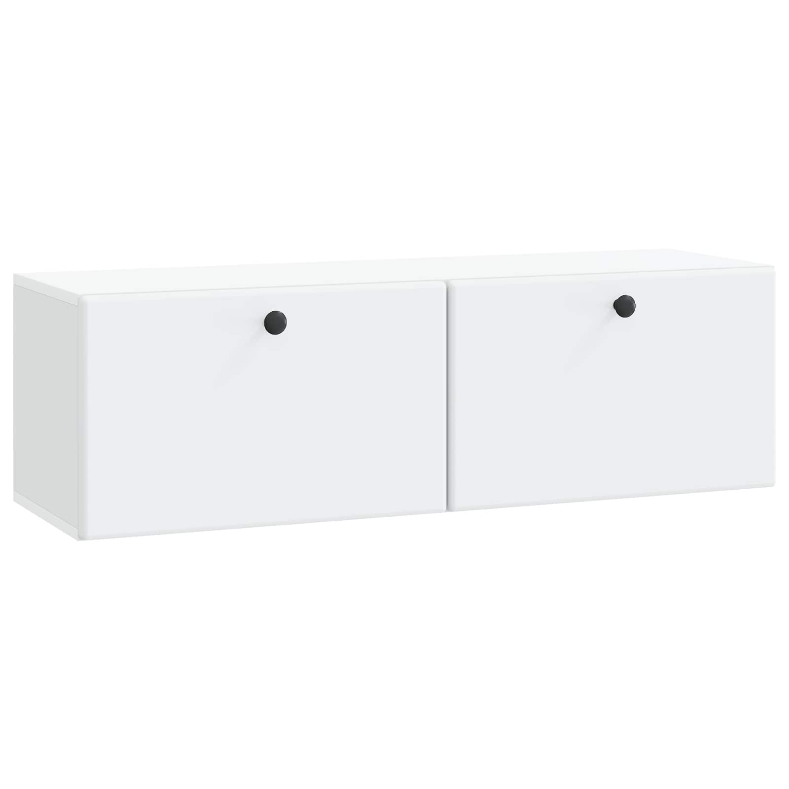 Nástěnná Tv Skříň 98 X 31 X 30 Cm Bílá Kompozitní Dřevo