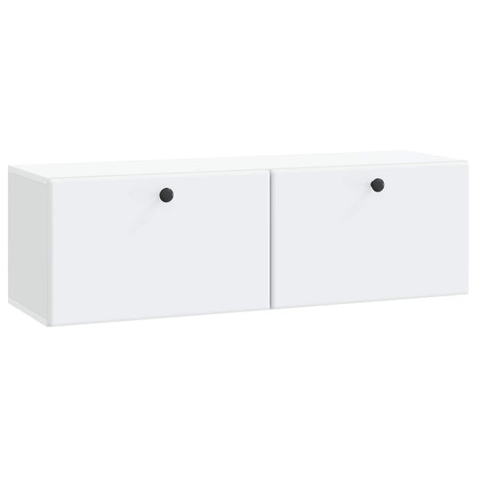 Nástěnná Tv Skříň 98 X 31 X 30 Cm Bílá Kompozitní Dřevo