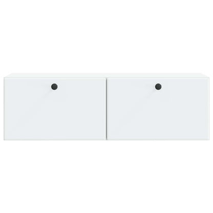 Nástěnná Tv Skříň 98 X 31 X 30 Cm Bílá Kompozitní Dřevo