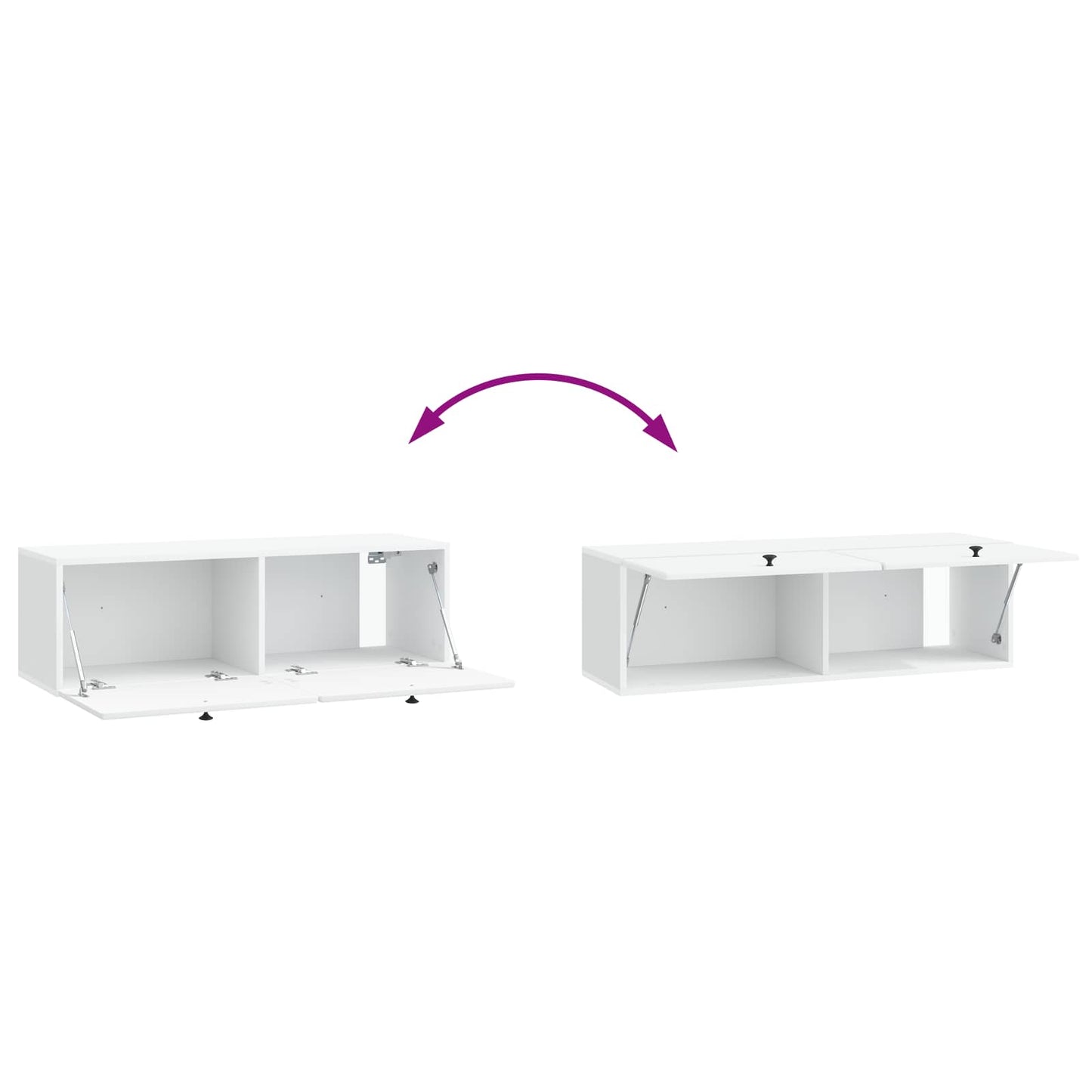 Nástěnná Tv Skříň 98 X 31 X 30 Cm Bílá Kompozitní Dřevo
