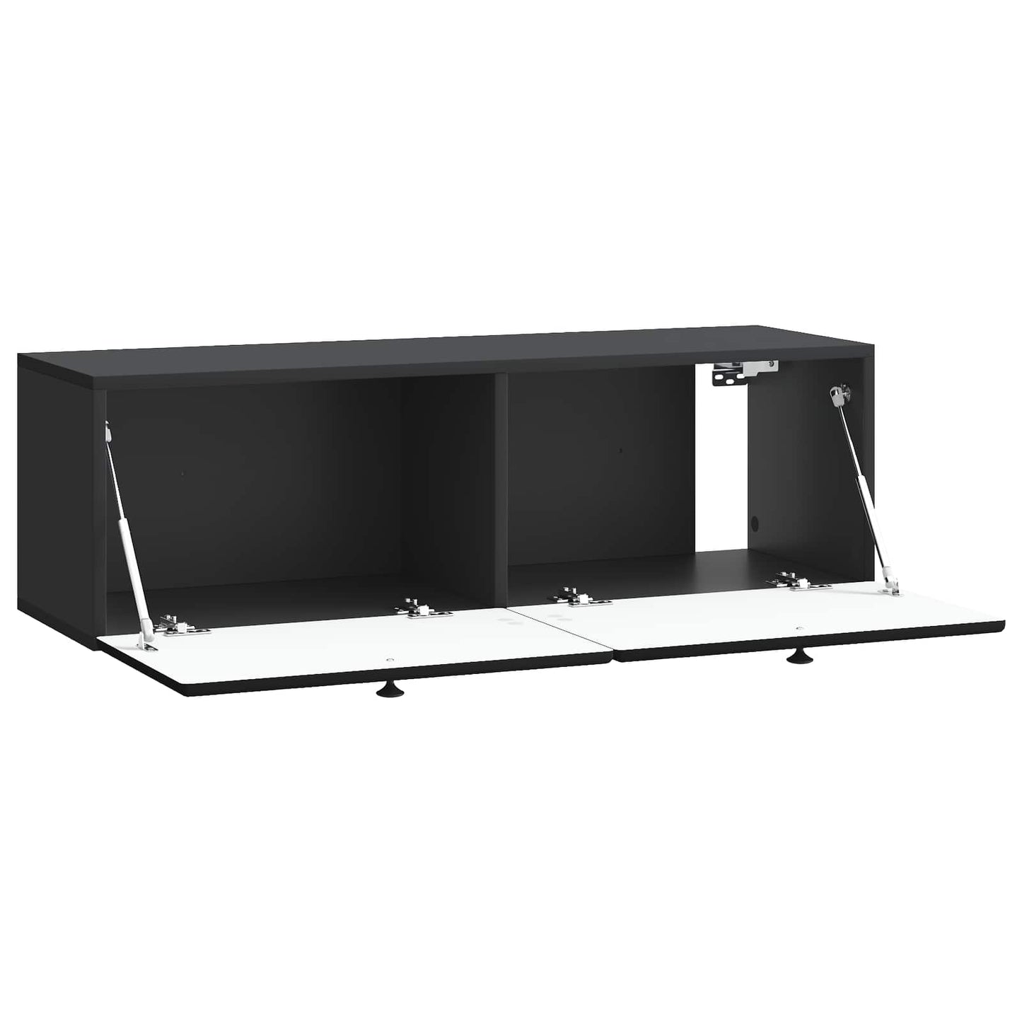 Nástěnná Tv Skříň 98 X 31 X 30 Cm Černá Kompozitní Dřevo