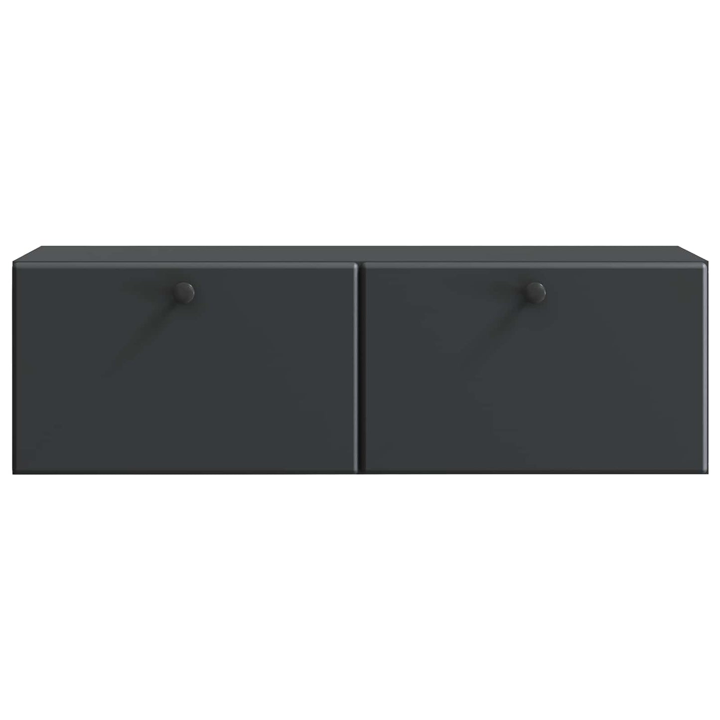 Nástěnná Tv Skříň 98 X 31 X 30 Cm Černá Kompozitní Dřevo