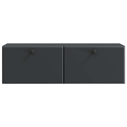 Nástěnná Tv Skříň 98 X 31 X 30 Cm Černá Kompozitní Dřevo