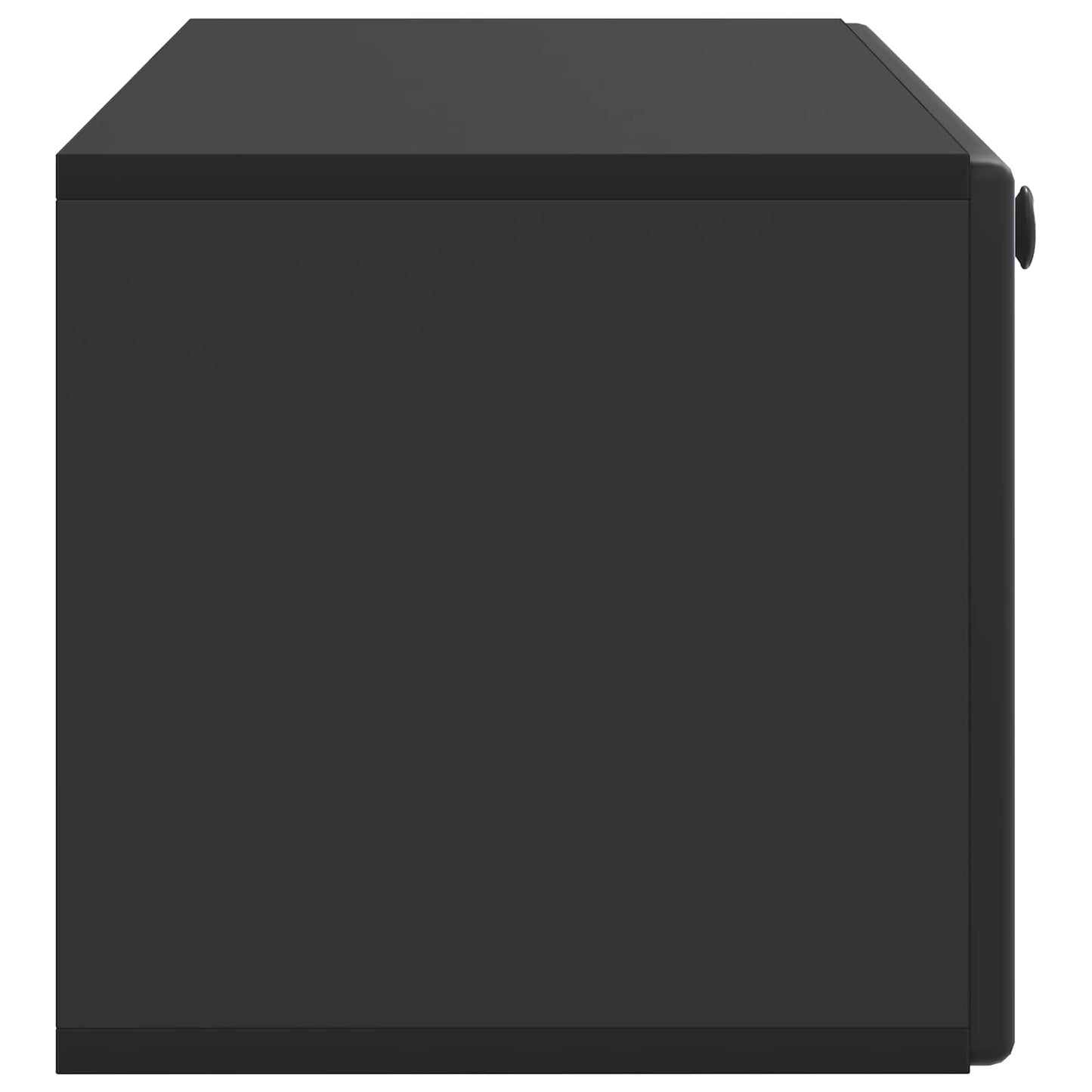 Nástěnná Tv Skříň 98 X 31 X 30 Cm Černá Kompozitní Dřevo