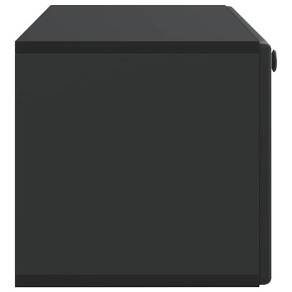 Nástěnná Tv Skříň 98 X 31 X 30 Cm Černá Kompozitní Dřevo