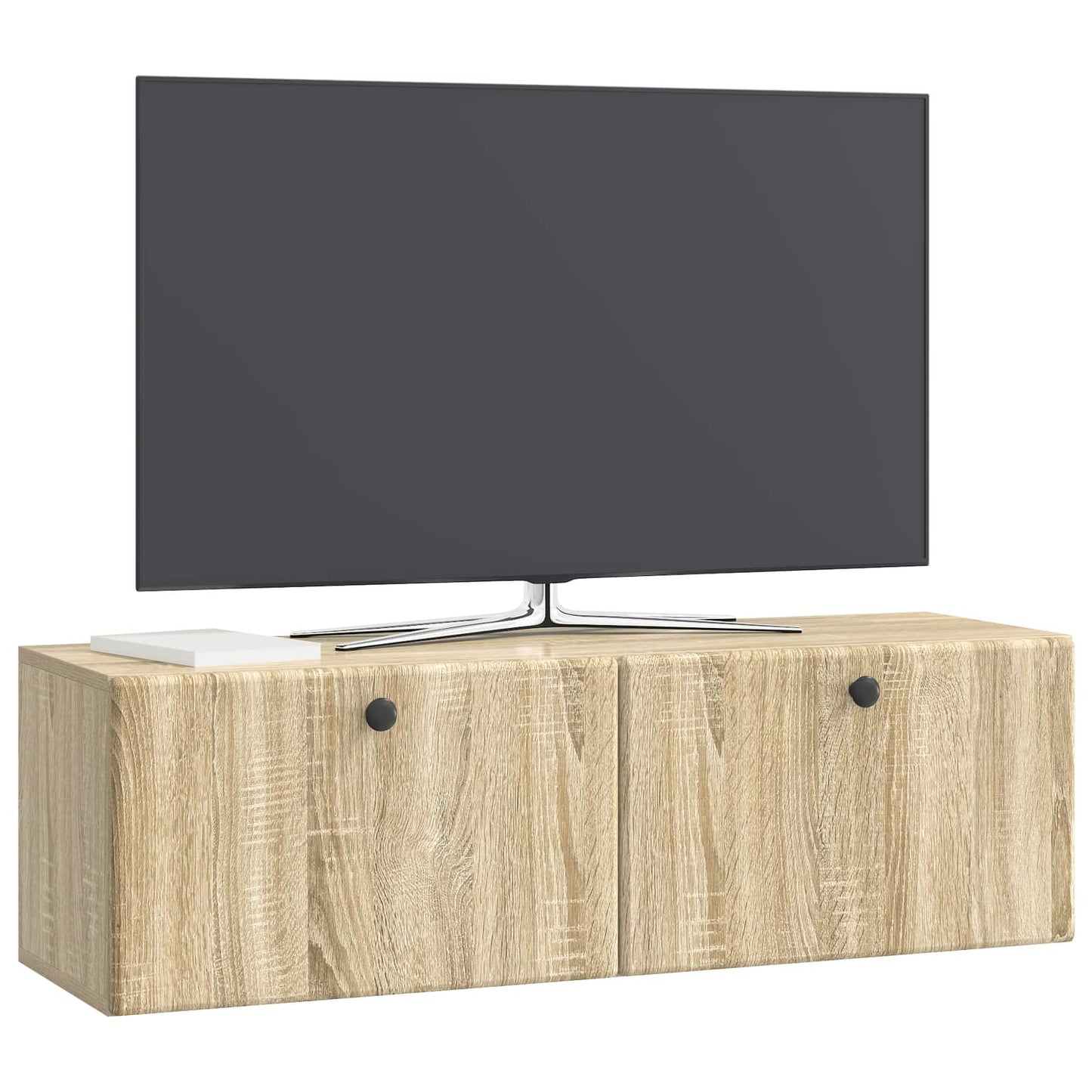Nástěnná Tv Skříň 98 X 31 X 30 Cm Dub Sonoma Kompozitní Dřevo