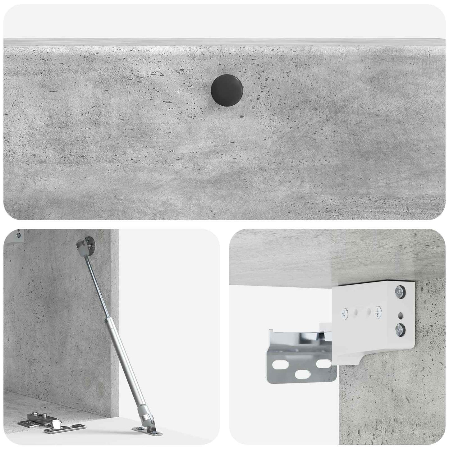 Nástěnná Tv Skříň 98 X 31 X 30 Cm Betonově Šedá