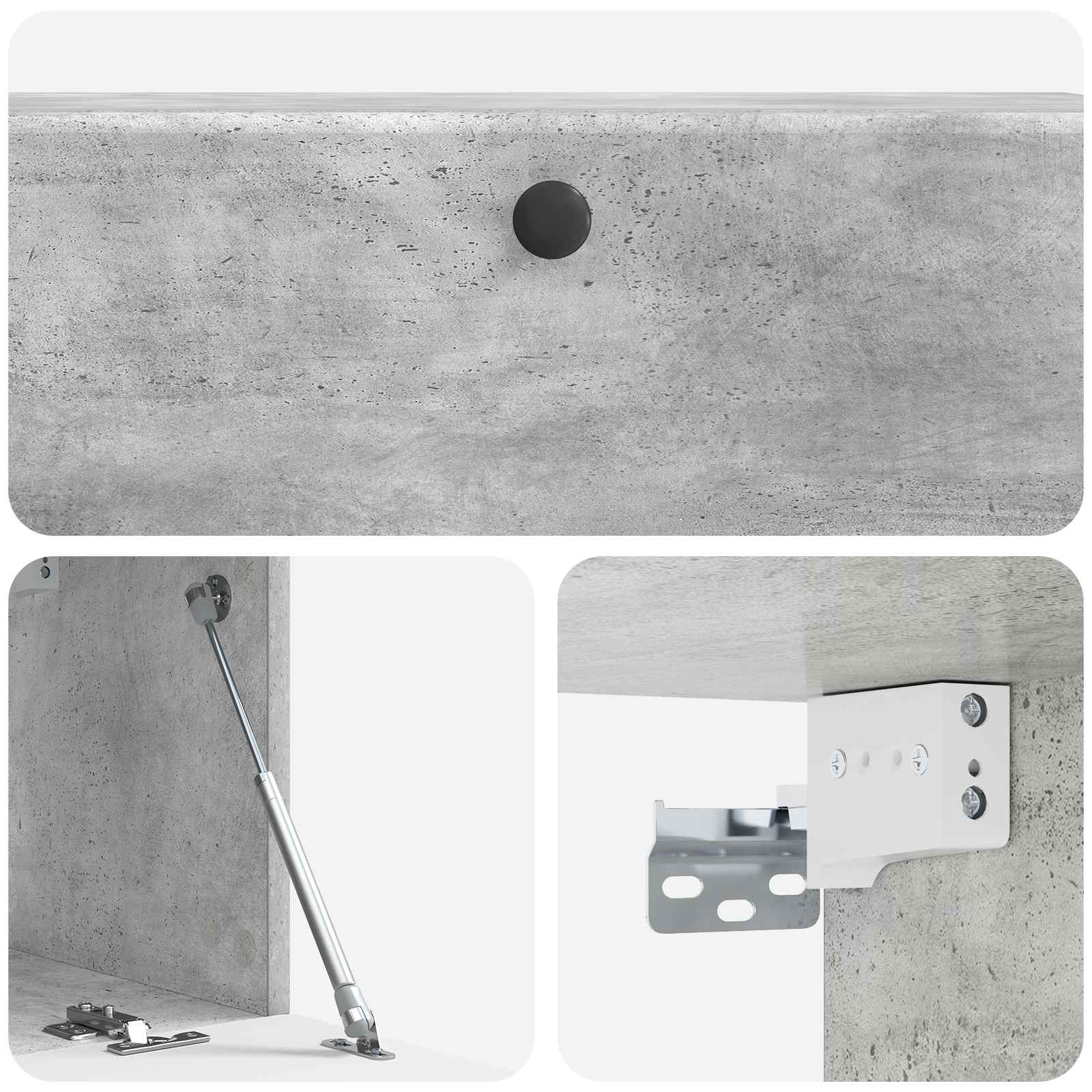 Nástěnná Tv Skříň 98 X 31 X 30 Cm Betonově Šedá