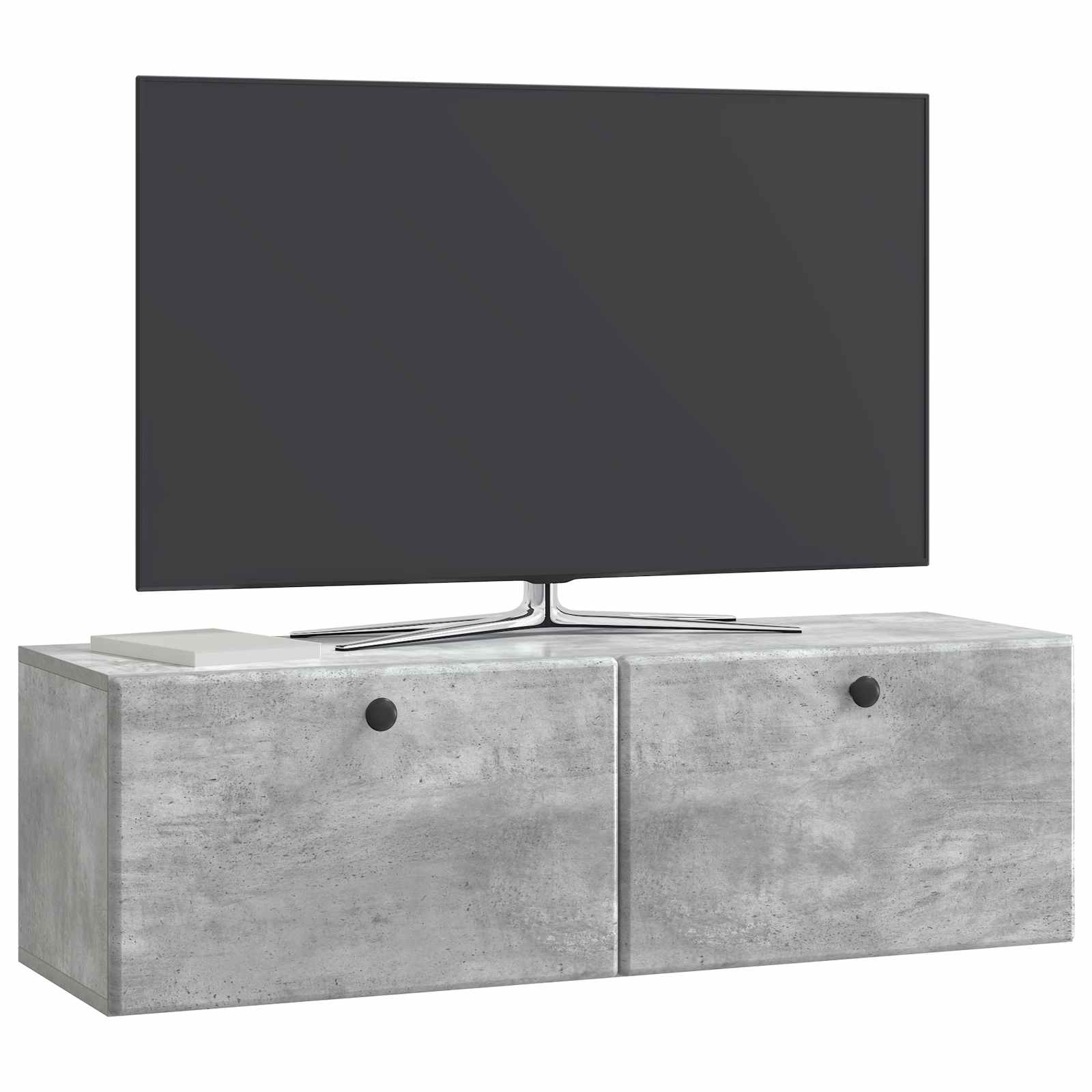 Nástěnná Tv Skříň 98 X 31 X 30 Cm Betonově Šedá
