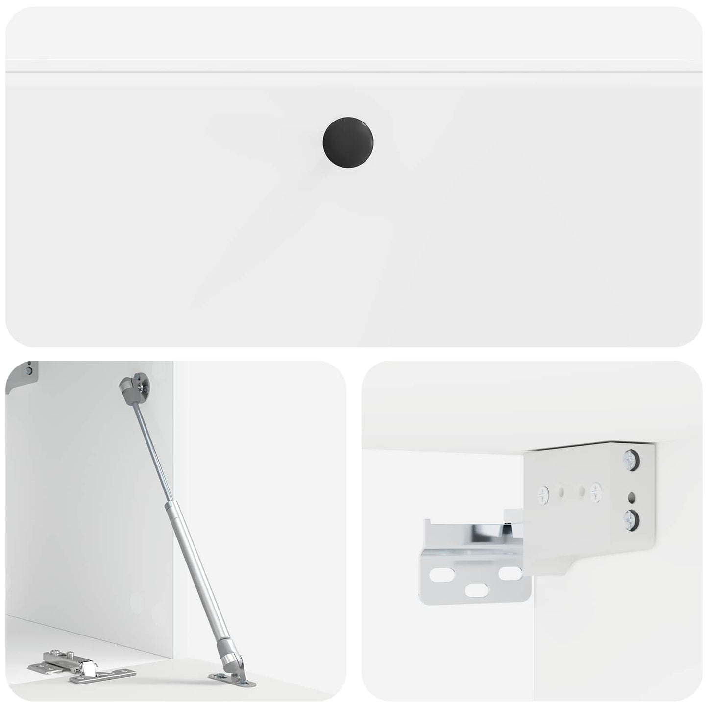 Nástěnná Tv Skříň 98 X 31 X 30 Cm Bílá S Vysokým Leskem