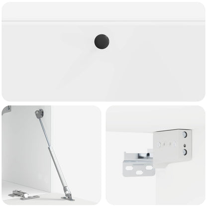 Nástěnná Tv Skříň 98 X 31 X 30 Cm Bílá S Vysokým Leskem