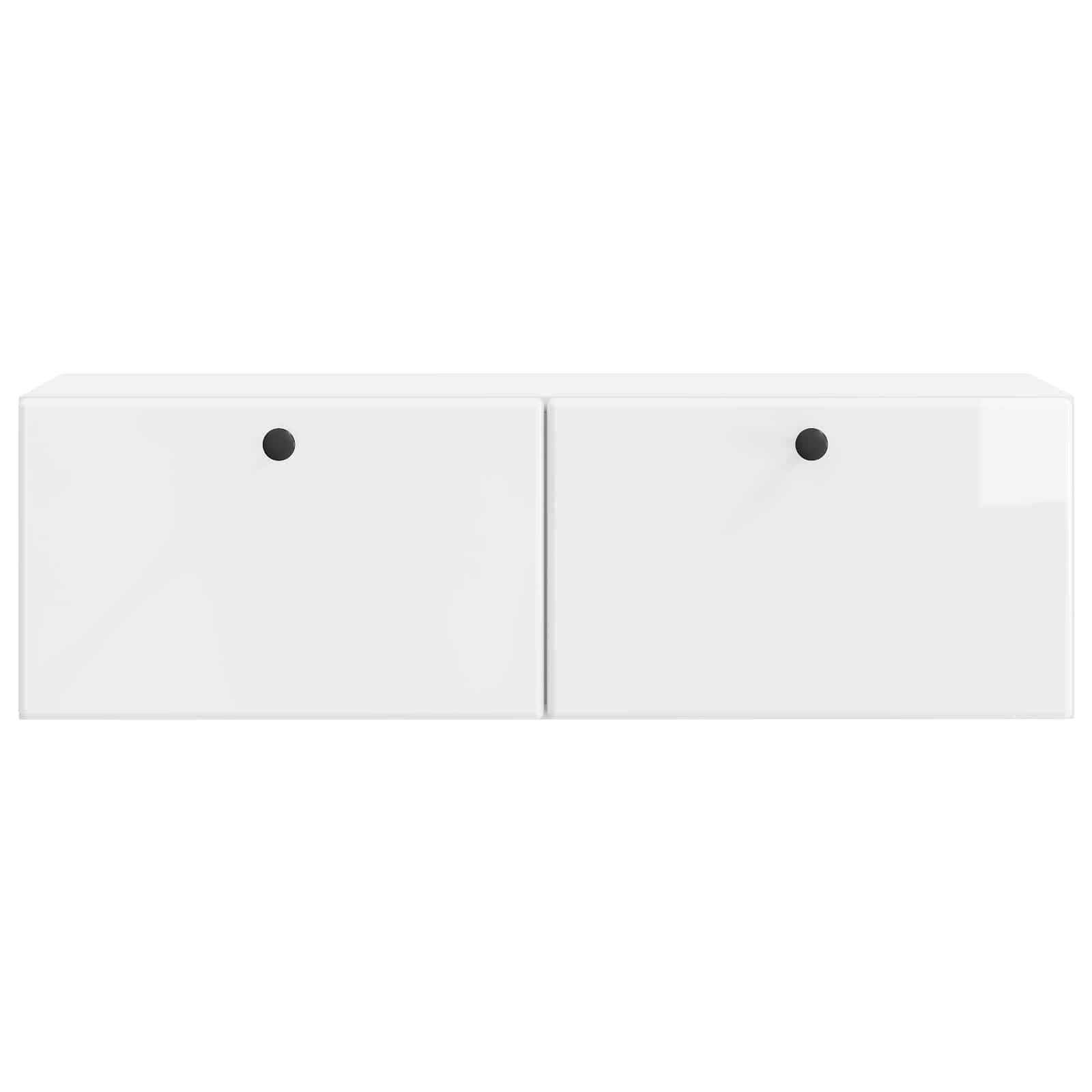 Nástěnná Tv Skříň 98 X 31 X 30 Cm Bílá S Vysokým Leskem