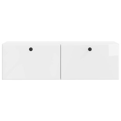 Nástěnná Tv Skříň 98 X 31 X 30 Cm Bílá S Vysokým Leskem