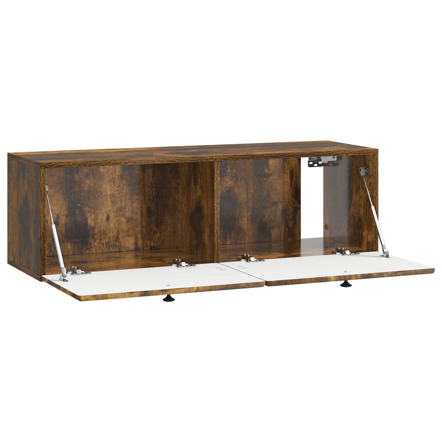 Nástěnná Tv Skříň 98 X 31 X 30 Cm Kouřový Dub Kompozitní Dřevo