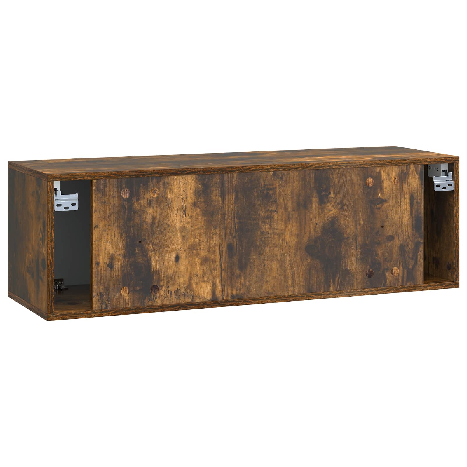 Nástěnná Tv Skříň 98 X 31 X 30 Cm Kouřový Dub Kompozitní Dřevo