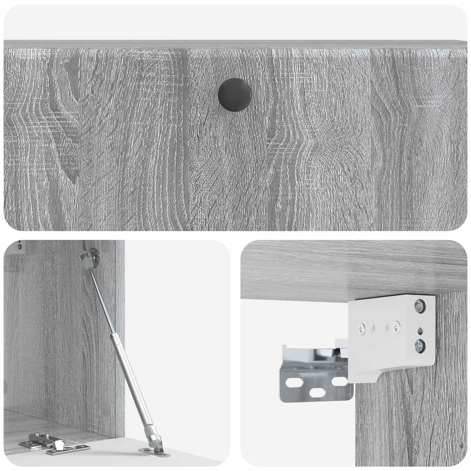 Nástěnná Tv Skříň 98 X 31 X 30 Cm Šedý Sonoma Kompozitní Dřevo