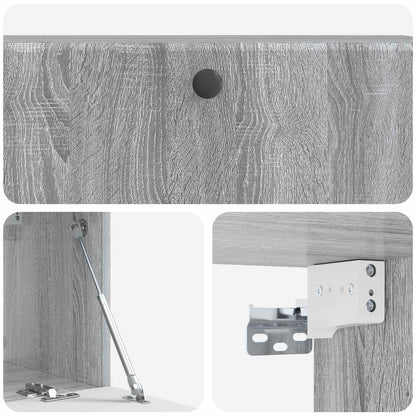 Nástěnná Tv Skříň 98 X 31 X 30 Cm Šedý Sonoma Kompozitní Dřevo