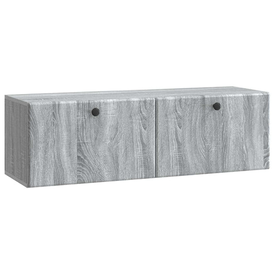 Nástěnná Tv Skříň 98 X 31 X 30 Cm Šedý Sonoma Kompozitní Dřevo
