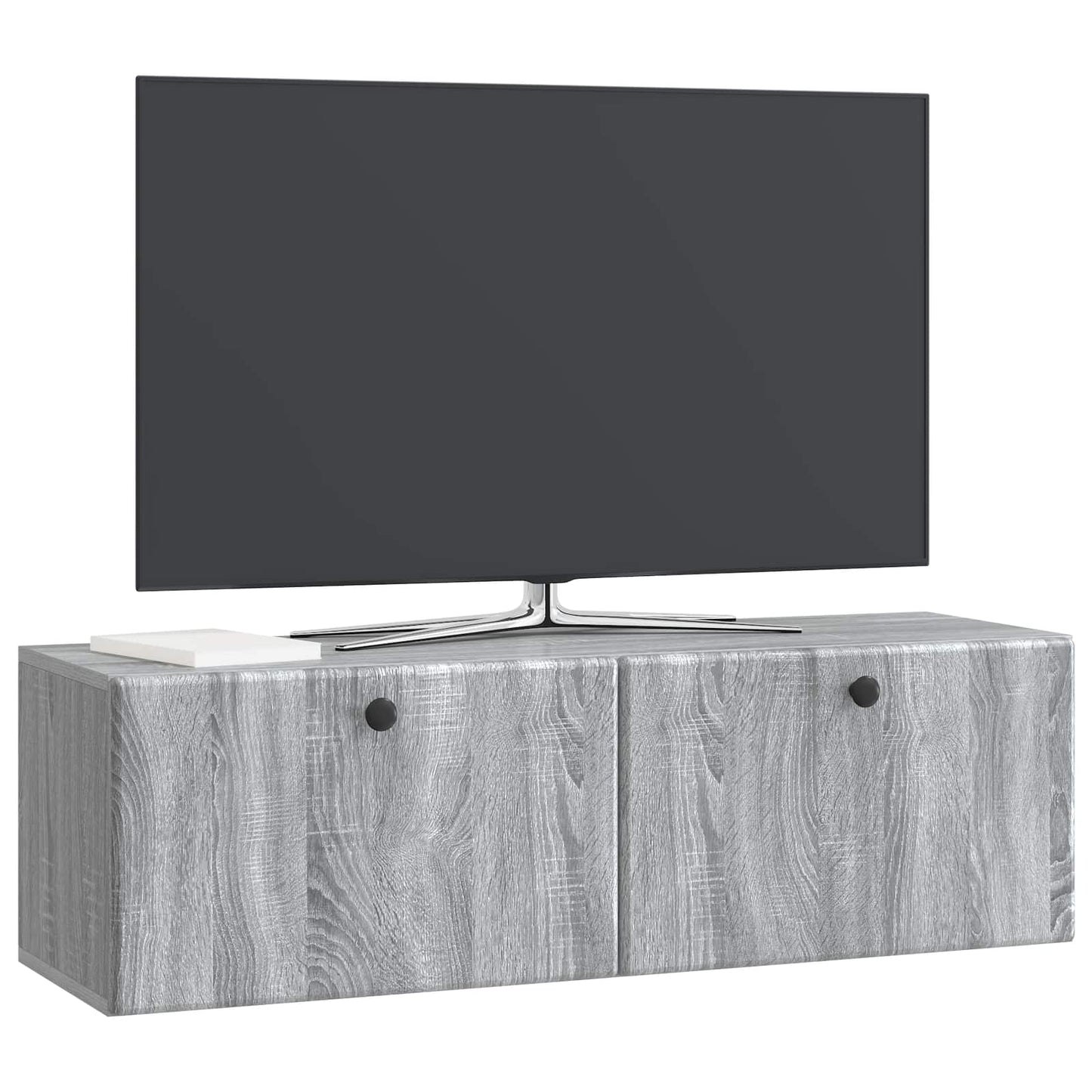 Nástěnná Tv Skříň 98 X 31 X 30 Cm Šedý Sonoma Kompozitní Dřevo