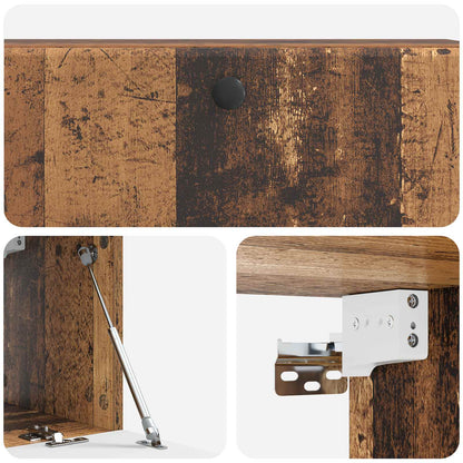 Nástěnná Tv Skříň 98 X 31 X 30 Cm Staré Dřevo Kompozitní Dřevo