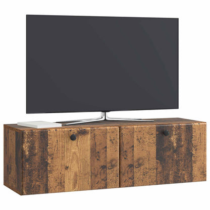 Nástěnná Tv Skříň 98 X 31 X 30 Cm Staré Dřevo Kompozitní Dřevo