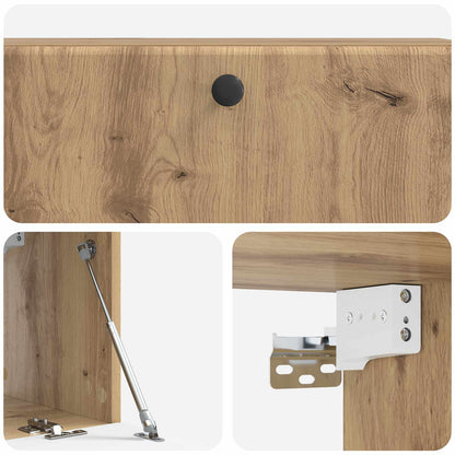 Nástěnná Tv Skříň 98 X 31 X 30 Cm Dub Artisan Kompozitní Dřevo
