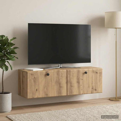 Nástěnná Tv Skříň 98 X 31 X 30 Cm Dub Artisan Kompozitní Dřevo