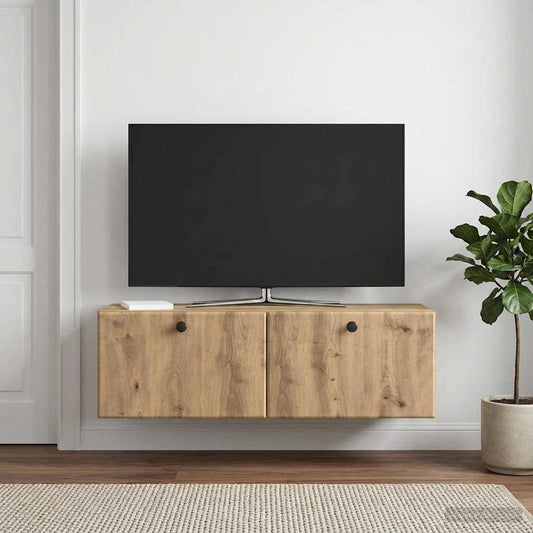 Nástěnná Tv Skříň 98 X 31 X 30 Cm Dub Artisan Kompozitní Dřevo