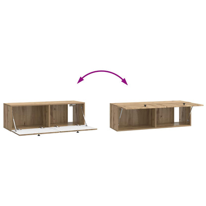 Nástěnná Tv Skříň 98 X 31 X 30 Cm Dub Artisan Kompozitní Dřevo