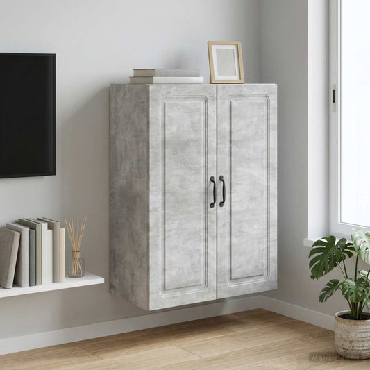Nástěnná Skříň Betonově Šedá 66 X 34,5 X 90 Cm Kompozitní Dřevo