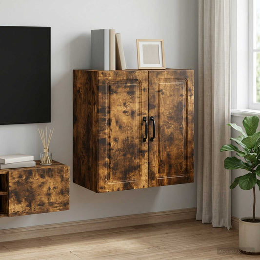 Nástěnná Skříň Kouřový Dub 59 X 31 X 60 Cm Kompozitní Dřevo