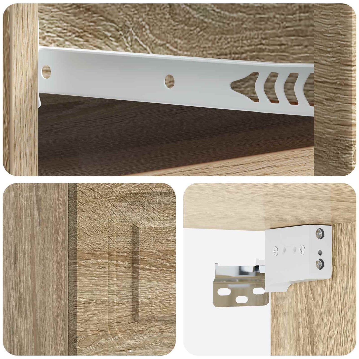 Nástěnný Noční Stolek 2 Pcs Dub Sonoma 34,5 X 33 X 20 Cm