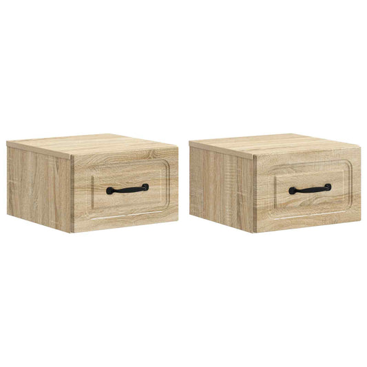 Nástěnný Noční Stolek 2 Pcs Dub Sonoma 34,5 X 33 X 20 Cm