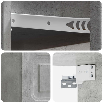 Nástěnný Noční Stolek 2 Pcs Betonově Šedá 34,5 X 33 X 20 Cm
