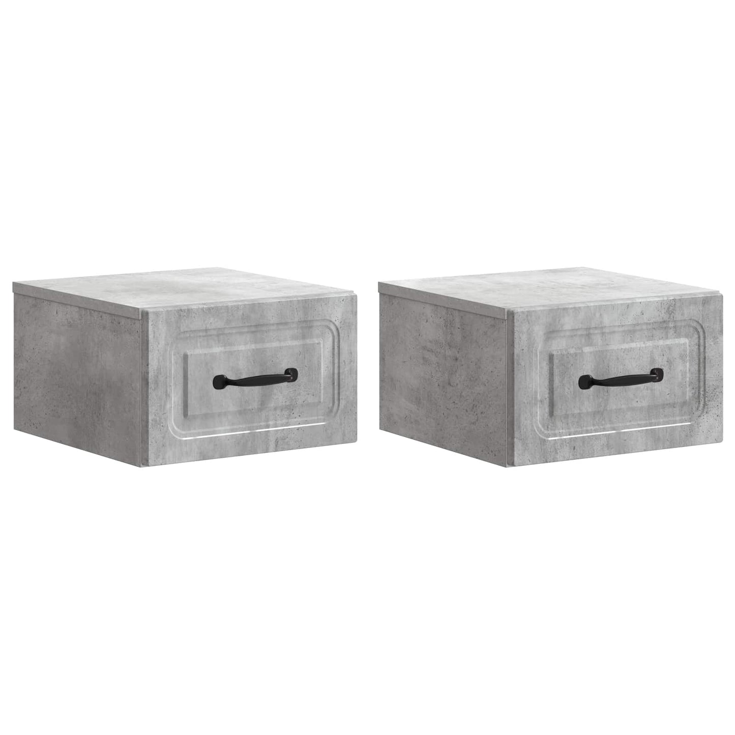Nástěnný Noční Stolek 2 Pcs Betonově Šedá 34,5 X 33 X 20 Cm