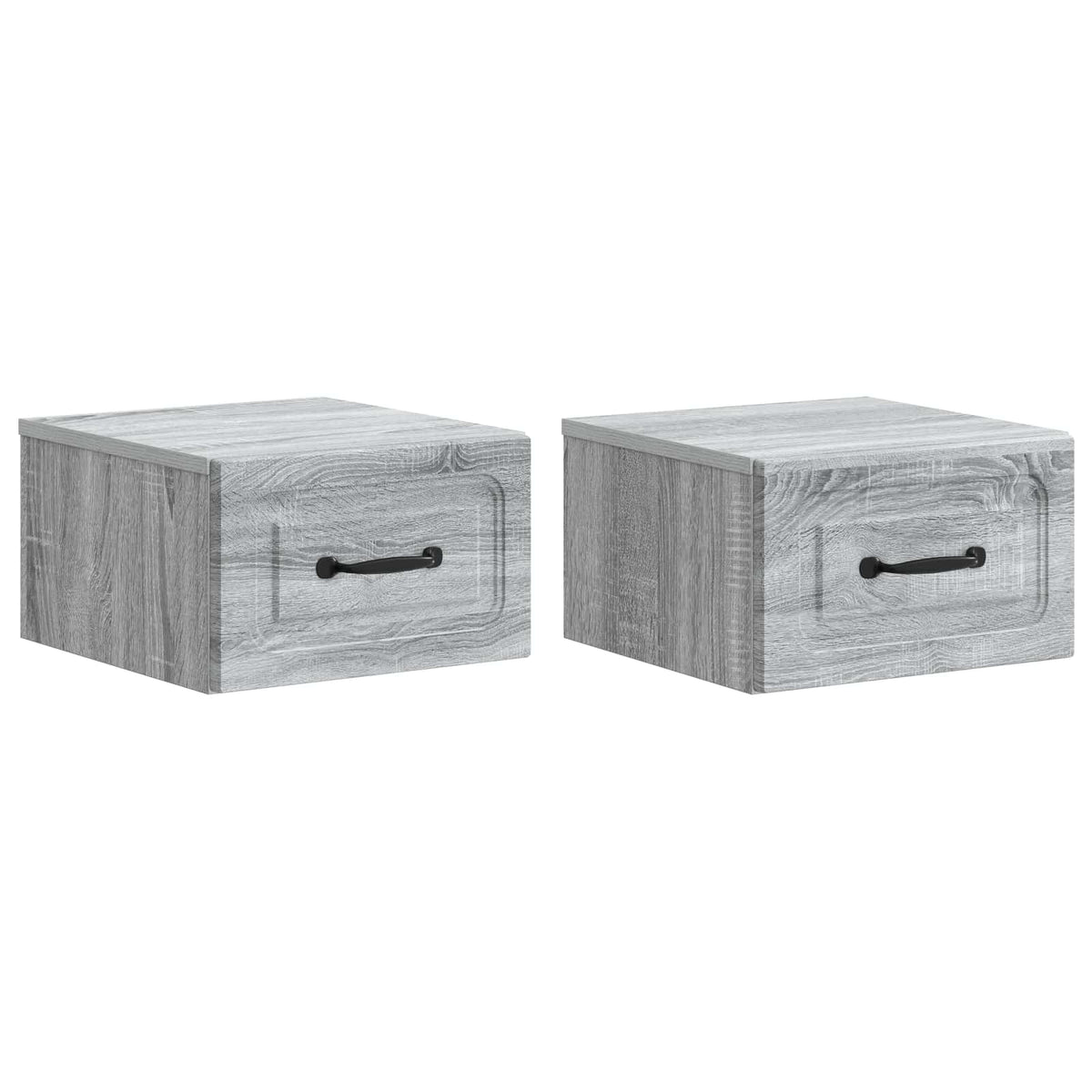 Nástěnný Noční Stolek 2 Pcs Šedá Sonoma 34,5 X 33 X 20 Cm