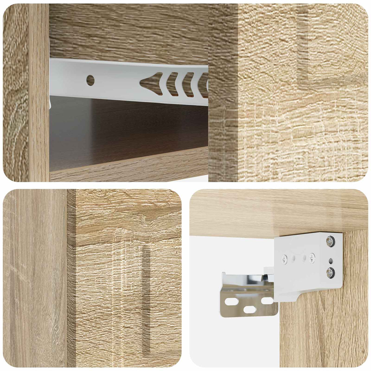 Nástěnný Noční Stolek 2 Pcs Dub Sonoma 49 X 34,5 X 20 Cm
