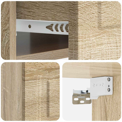 Nástěnný Noční Stolek 2 Pcs Dub Sonoma 49 X 34,5 X 20 Cm