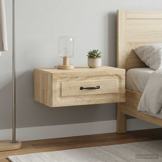 Nástěnný Noční Stolek 2 Pcs Dub Sonoma 49 X 34,5 X 20 Cm