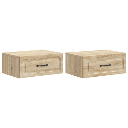 Nástěnný Noční Stolek 2 Pcs Dub Sonoma 49 X 34,5 X 20 Cm