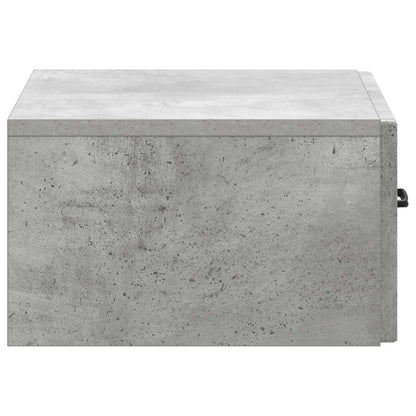 Nástěnný Noční Stolek 2 Pcs Betonově Šedá 49 X 34,5 X 20 Cm