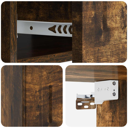 Nástěnný Noční Stolek 2 Pcs Kouřový Dub 49 X 34,5 X 20 Cm