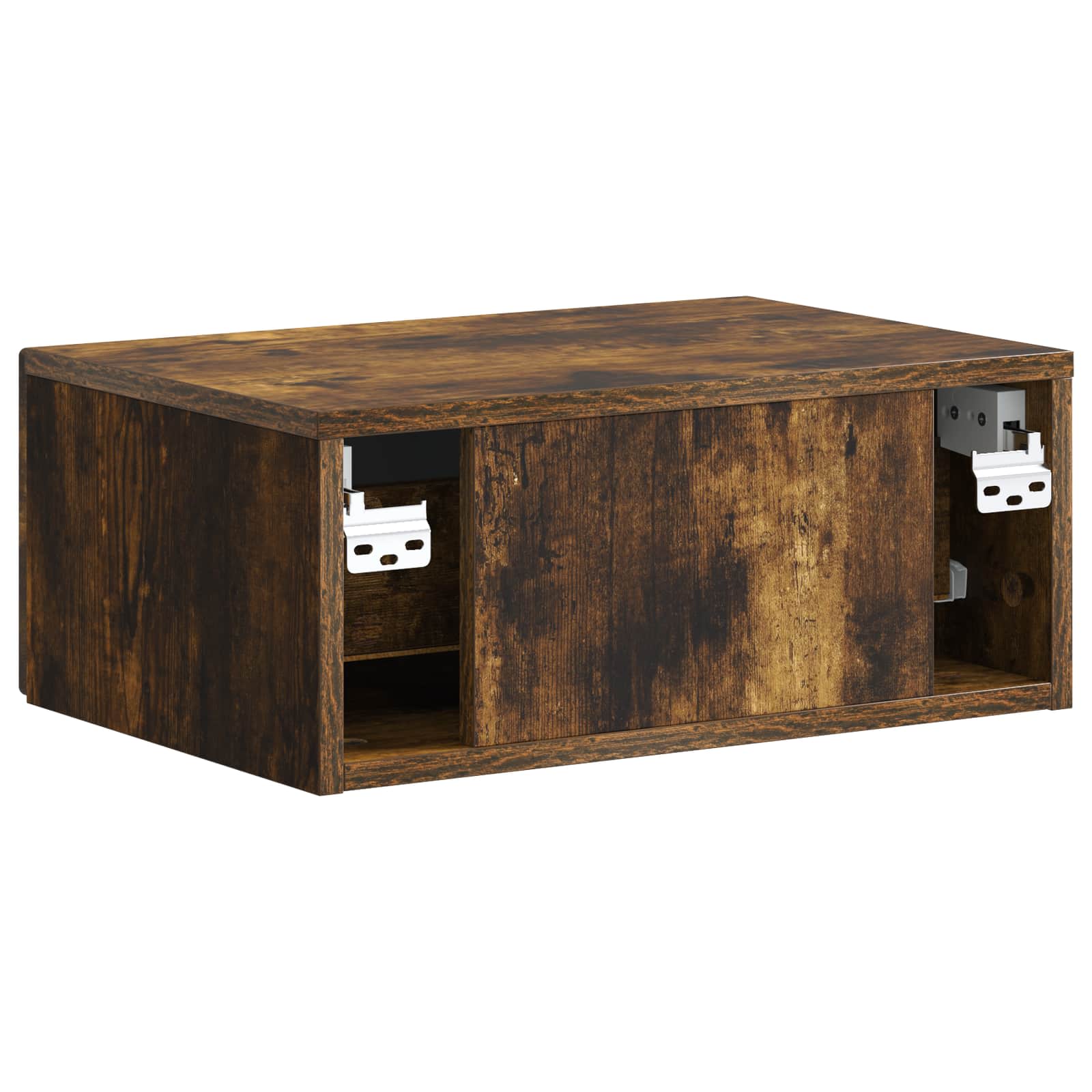 Nástěnný Noční Stolek 2 Pcs Kouřový Dub 49 X 34,5 X 20 Cm