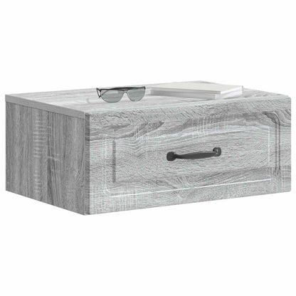Nástěnný Noční Stolek 2 Pcs Šedá Sonoma 49 X 34,5 X 20 Cm