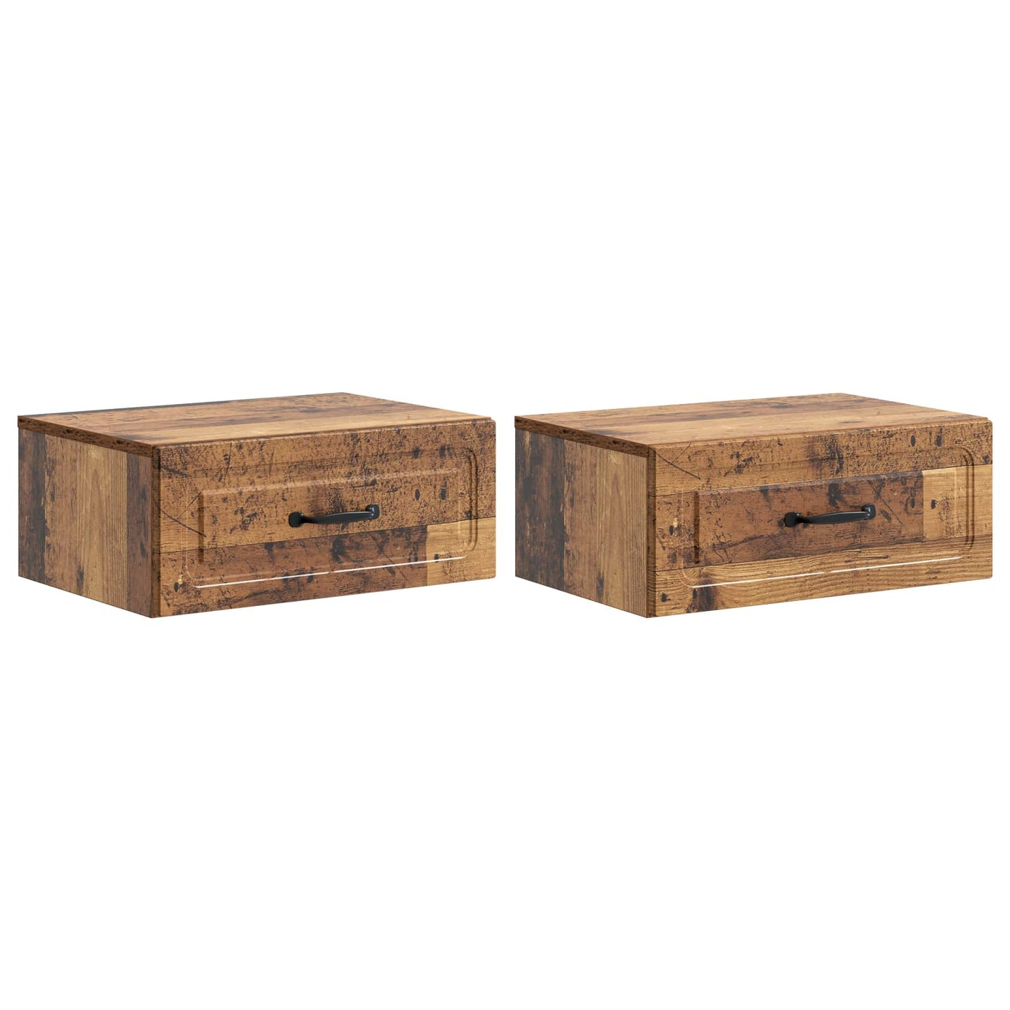 Nástěnný Noční Stolek 2 Pcs Staré Dřevo 49 X 34,5 X 20 Cm